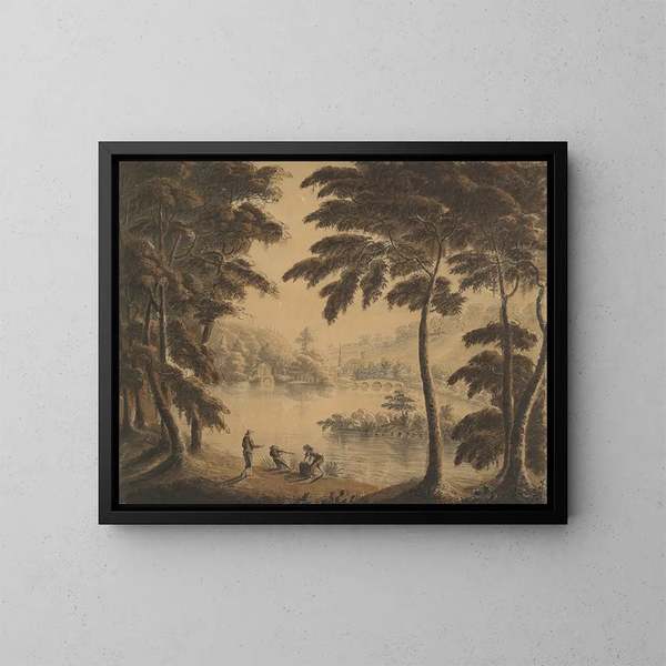 Vista de Stourhead - Sir Richard Hoare — cuadro enmarcado en la pared
