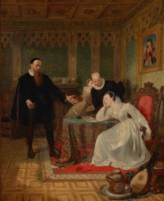 Sir William Allan - John Knox Admonishing Mary Queen of Scots on the Day when her intention to Marry Darnley had been made Public.webp