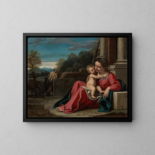 Sisto Badalocchio - Rast auf der Flucht nach gypten.webp
