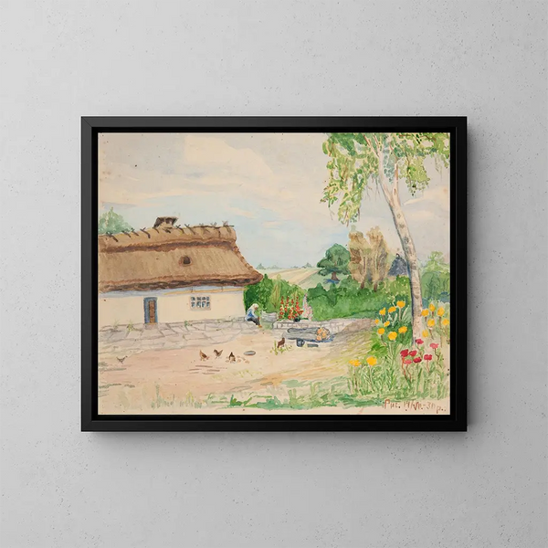 Paisaje rural de verano - Sofija Paraszczuk — cuadro enmarcado en la pared