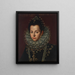 retrato de Catalina Micaela, duquesa consorte de Saboya - Sofonisba Anguissola — cuadro enmarcado en la pared