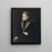 retrato de Juana de Austria, princesa de Portugal - Sofonisba Anguissola — cuadro enmarcado en la pared