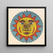 Sol con un diseño de linterna con aureola espinosa - Anónimo — cuadro enmarcado en la pared