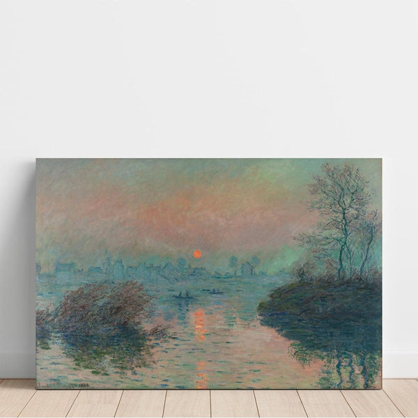 Reproduction of the painting Sunset over the Seine at Lavacourt, winter effect - Claude Monet