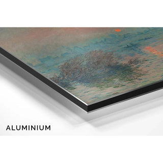 Soleil couchant sur la Seine à Lavacourt, effet d'hiver - Claude Monet | Reproduction Tableau Décoration murale affiche copie
