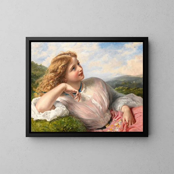 The Lark's Song - Sophie Anderson — framed artwork on a wall