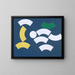 Composition with circle and circle segments - Sophie Taeuber-Arp — framed artwork on a wall
