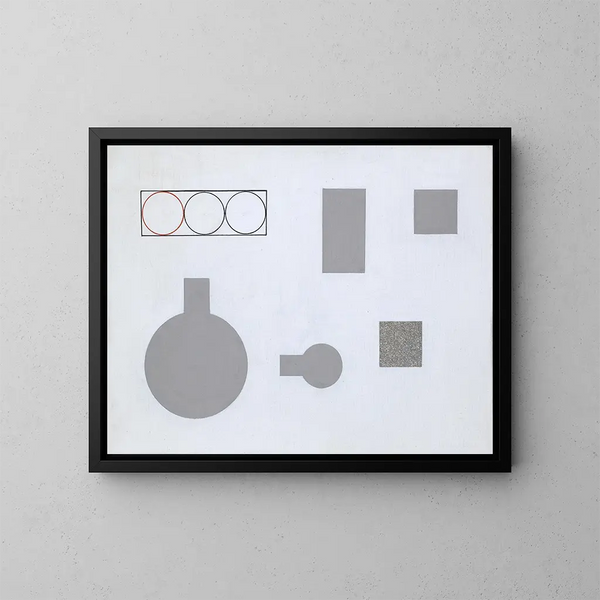 Composición con rectángulos y círculos - Sophie Taeuber-Arp — cuadro enmarcado en la pared