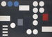 Composition with rectangles and circles on black background - Sophie Taeuber-Arp — artwork view