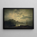 Bay under moonlight - Sophus Jacobsen — framed artwork on a wall