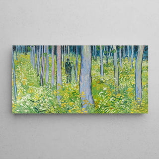Reproduction tableau | Sous-bois avec deux personnages - Vincent van Gogh | Poster - Toile - Aluminium