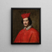 Retrato del cardenal Camillo Astalli Pamphili 1616-1663 - Escuela española — cuadro enmarcado en la pared