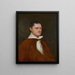 Retrato de un caballero considerado tradicionalmente como un hermano de Francisco de Goya - Escuela española — cuadro enmarcado en la pared