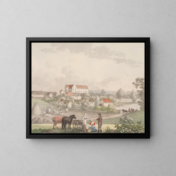 Gisselfeld Painting - Søren L. Lange — framed artwork on a wall