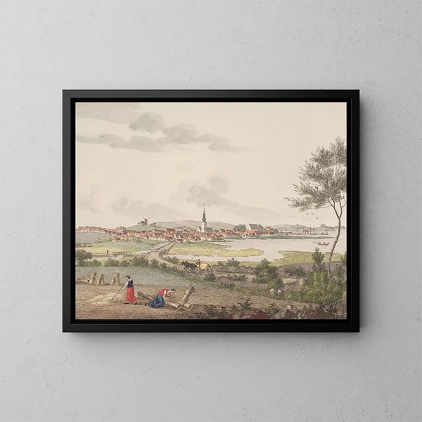 Horsens Painting - Søren L. Lange — framed artwork on a wall