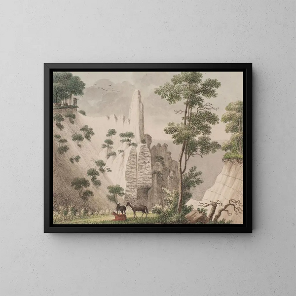 View of Sommerspiret in the chalk mountains - Søren L. Lange — framed artwork on a wall