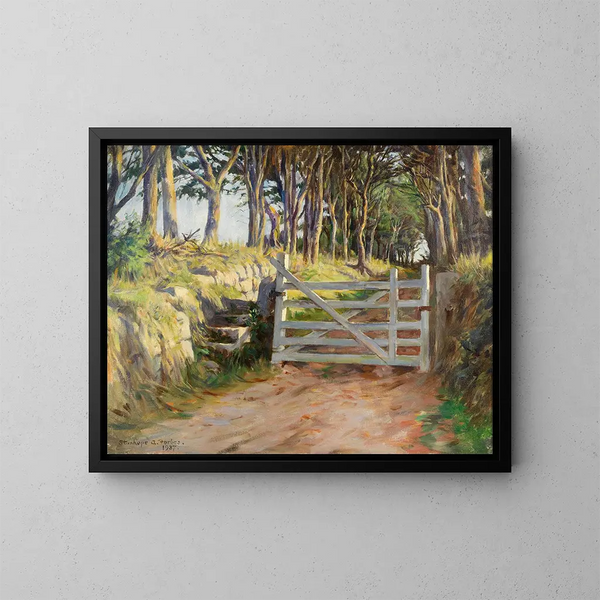 La porte blanche - Stanhope Alexander Forbes — framed artwork on a wall