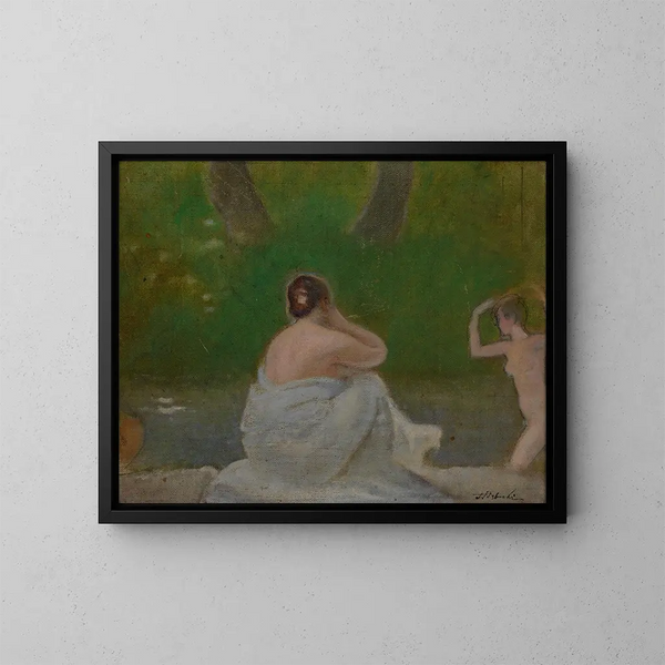 en el parque - Stanisław Dębicki — cuadro enmarcado en la pared