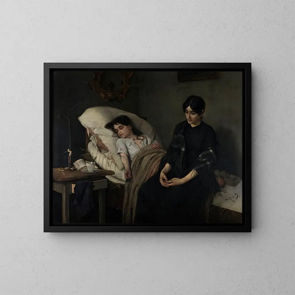 Mort d'un orphelin - Stanisław Grocholski — framed artwork on a wall