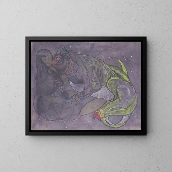 Chameleo from the series Astronomical Compositions - Stanisław Ignacy Witkiewicz — framed artwork on a wall