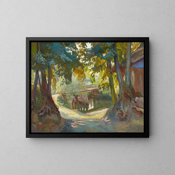Un día de otoño - Stanisław Kamocki — cuadro enmarcado en la pared