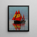 Boats on the Sea - Stanisław Witkiewicz — framed artwork on a wall