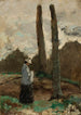 Paisaje con una figura femenina - Stanisław Witkiewicz — vista de la obra
