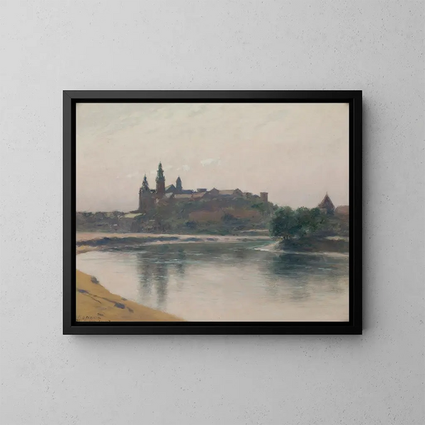 Wawel Painting on the Vistula Side - Stanisław Witkiewicz — framed artwork on a wall