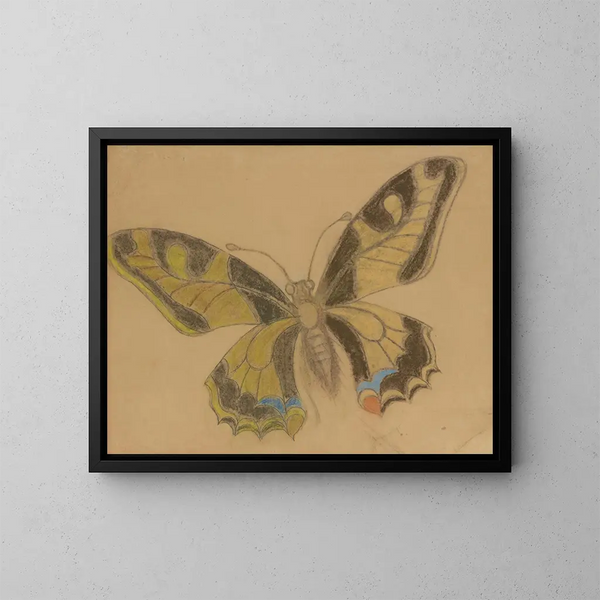 Butterfly Papilio machaon - Stanisław Wyspiański — framed artwork on a wall