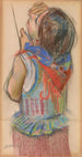 Petite fille de Cracovie study for the stained glass Polonia for Lviv Cathedral - Stanisław Wyspiański — artwork view