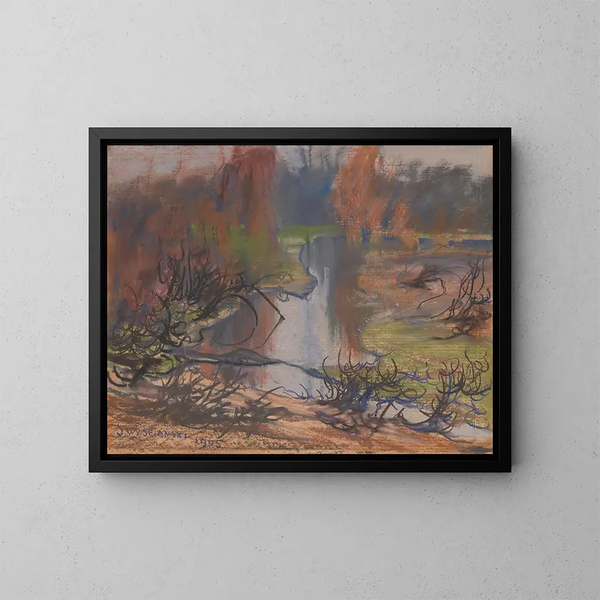 Landscape above the Rudawa - Stanisław Wyspiański — framed artwork on a wall