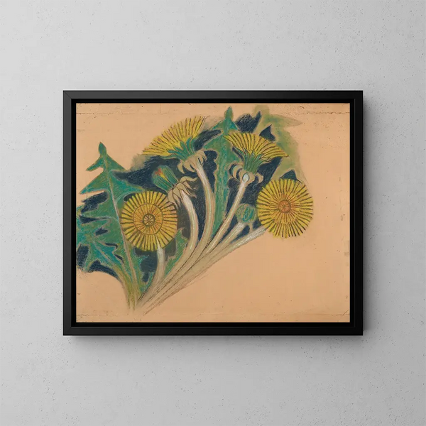 Flowering Dandelion. Wall decoration project for the Bieczu church - Stanisław Wyspiański — framed artwork on a wall
