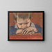 Mietek s'appuyant sur les mains - Stanisław Wyspiański — framed artwork on a wall