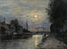 The Canal Saint-Denis, moonlight effect - Stanislas Lépine — artwork view