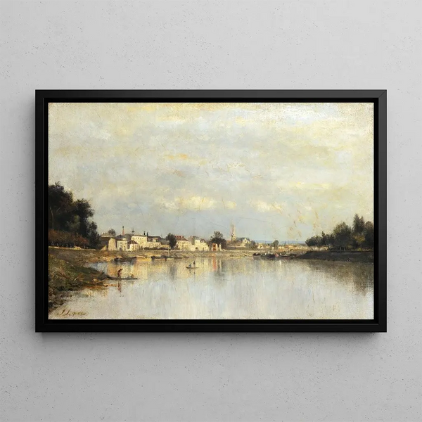 Vue de Conflans-Sainte-Honorine - Stanislas Lépine — framed artwork on a wall