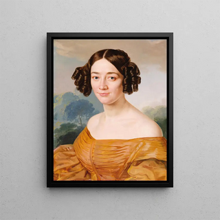Stanislav Kapsarides - Portrait of a Lady in Yellow Dress portrait of Luise Polckov.webp