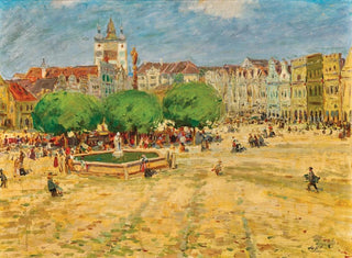 Stanislav Lolek - Market Square in Telc South Bohemia.webp