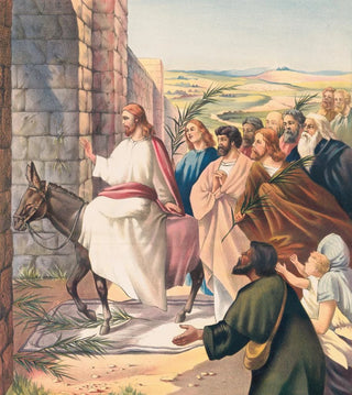 Stecher Litho Co - Jesus riding into Jerusalem.webp