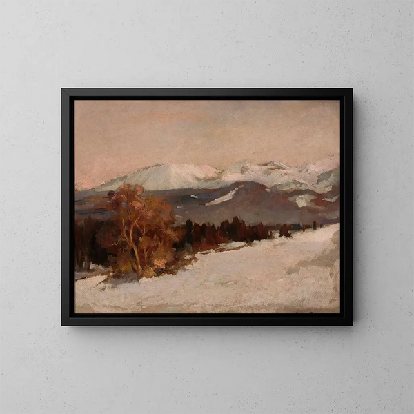 Paisaje de montaña en invierno - Stefan Filipkiewicz — cuadro enmarcado en la pared