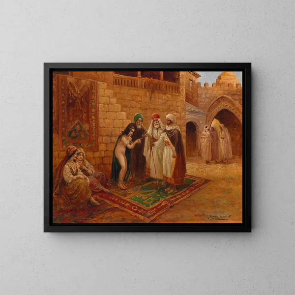 En el bazar - Stephan Sedlacek — cuadro enmarcado en la pared