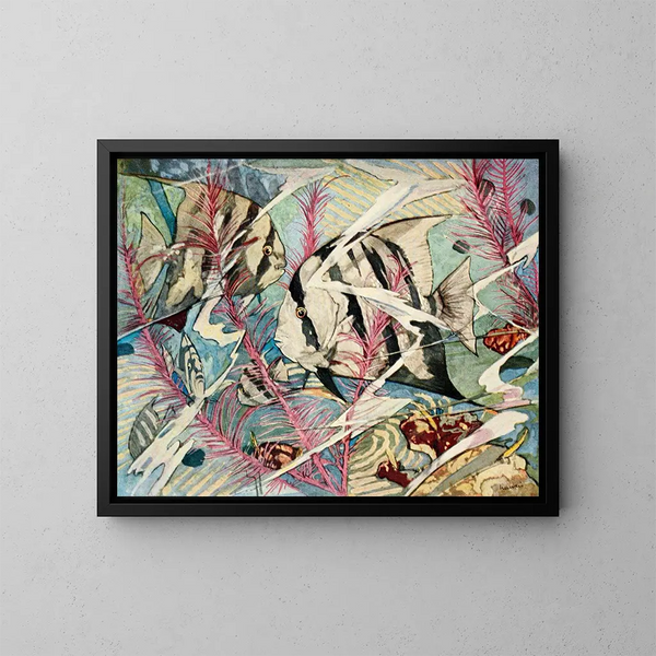 Swordfish of the Atlantic - Stephen Haweis — framed artwork on a wall
