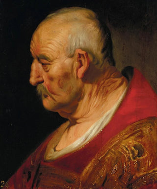 Studio Of Jacob Adriaensz Backer - Head and shoulders of an old man seen in profile.webp