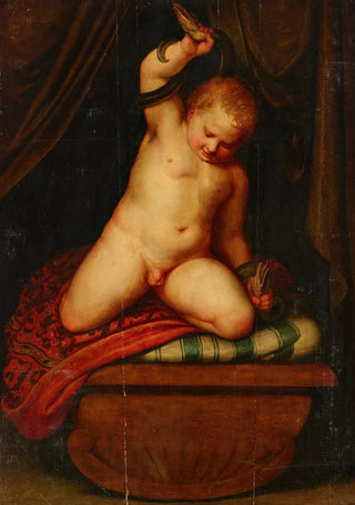 Studio Of Otto Van Veen - The infant Hercules strangling snakes.webp