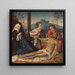 La Lamentación de Cristo a los pies de la cruz con un donante - Taller de Bernard van Orley — cuadro enmarcado en la pared