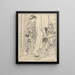 Two Young Women - Sukenobu Ishikawa — framed artwork on a wall