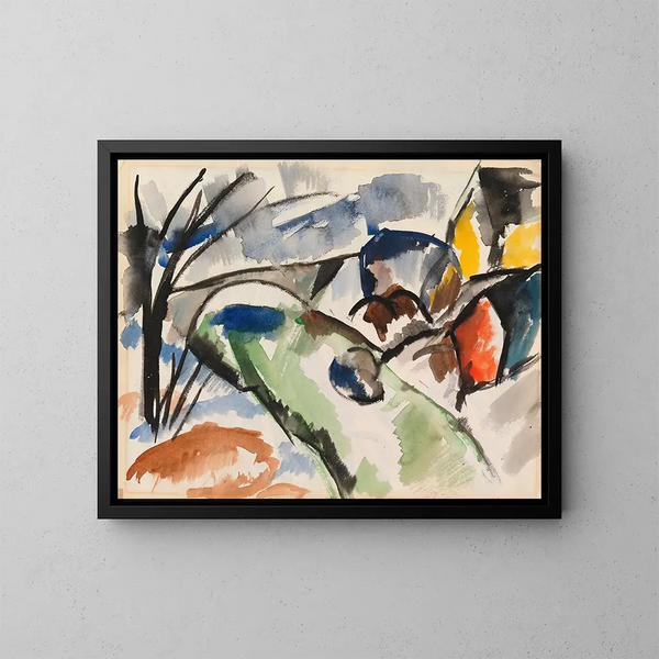 Paisaje fluvial - Sulho Sipilä — cuadro enmarcado en la pared