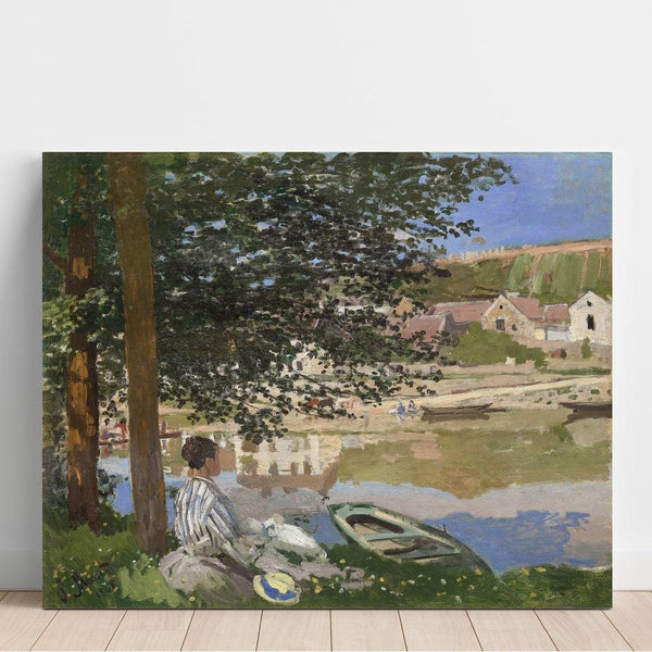 Reproduction of the painting on the banks of the Seine, Bennecourt - Claude Monet