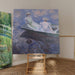 Reproducción del cuadro sobre el barco - Claude Monet