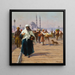 On the Galata Bridge, Constantinople - Fausto Zonaro — framed artwork on a wall