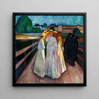 Reproduction tableau | Sur le pont - Edvard Munch | Poster - Toile - Aluminium